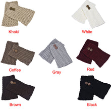 Vintage Warm Knitted Buttons Hollow Out Twill Leg Warmers Socks Boot Cover IMY66