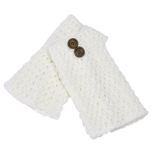 Vintage Warm Knitted Buttons Hollow Out Twill Leg Warmers Socks Boot Cover IMY66