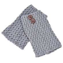 Vintage Warm Knitted Buttons Hollow Out Twill Leg Warmers Socks Boot Cover IMY66