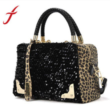 Vintage Women Sequin Leopard Messenger Cross Shoulder Party Club Bag Totes Handbag IMY66