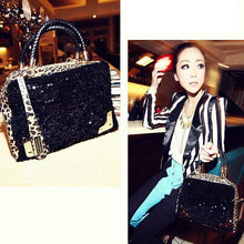 Vintage Women Sequin Leopard Messenger Cross Shoulder Party Club Bag Totes Handbag IMY66