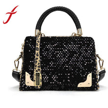 Vintage Women Sequin Leopard Messenger Cross Shoulder Party Club Bag Totes Handbag IMY66