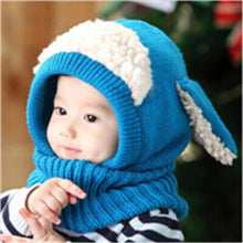 Baby Kids Girls Boys Warm Woolen Cute Rabbit Ears Coif Hood Scarf Caps Hats Toddler bonnet enfant IMY66