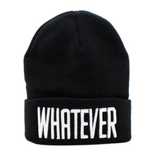 Black Whatever Hiphop Beanie Hat And Snapback Men And Women Knitted Cap Female Skullies IMY66