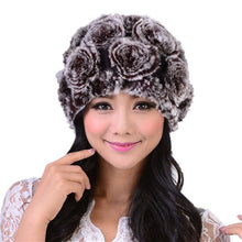 Women Faux Rabbit Fur Hat For Women Handmade Warm Caps Female Headgear Women's Hats Caps IMY66