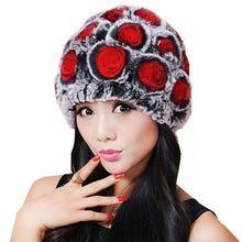 Women Faux Rabbit Fur Hat For Women Handmade Warm Caps Female Headgear Women's Hats Caps IMY66