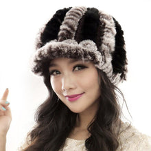 Women Faux Rabbit Fur Hat For Women Thick Handmade Headgear Warm Caps Female Women's Hats IMY66
