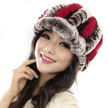 Women Faux Rabbit Fur Hat For Women Thick Handmade Headgear Warm Caps Female Women's Hats IMY66