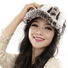 Women Faux Rabbit Fur Hat For Women Thick Handmade Headgear Warm Caps Female Women's Hats IMY66