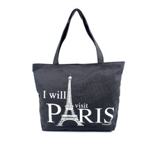 Women Canvas Bag Ladies Handbag Shoulder Bag Paris Eiffel Tower Bookbag Tote Bag bolsas feminina IMY66