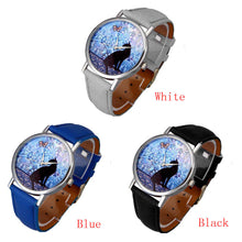 Women Casual Watches Cartoon Cat Pattern Faux Leather Band Analog Quartz Wrist Watch Relogio Feminino IMY66