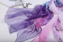 Women Lady Flower Print Shawls Wraps Scarf Scarves Chiffon Soft Long Scarf From India Size 164*50cm IMY66