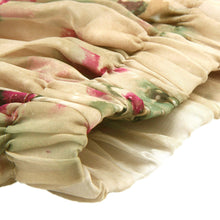 Floral Patterns Pleated Elastic Waist Long Maxi Skirt Big Bottom Printed Bohemia Skirt Women Full Long Chiffon Skirt IMY66