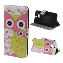 Flower Owl Pattern Leather Magnetic Wallet Cover Case For HTC One M8 IMY66