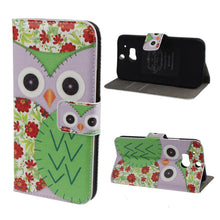 Flower Owl Pattern Leather Magnetic Wallet Cover Case For HTC One M8 IMY66