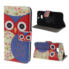 Flower Owl Pattern Leather Magnetic Wallet Cover Case For HTC One M8 IMY66