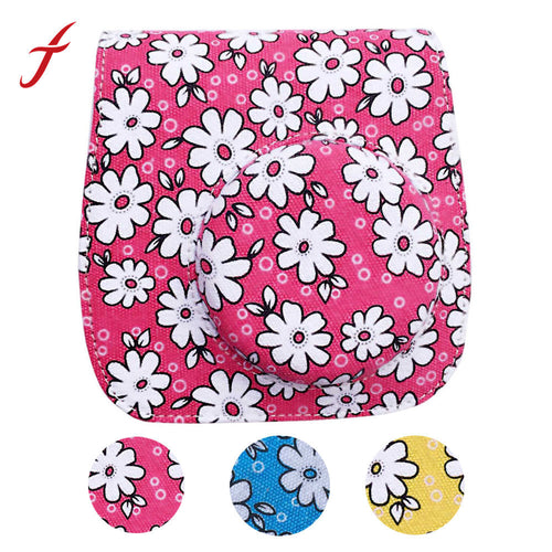 Flower Print PU Leather Shoulder Strap Camera Protect Case Bag For Fuji Fujifilm Instax Mini 8 Mini8s IMY66