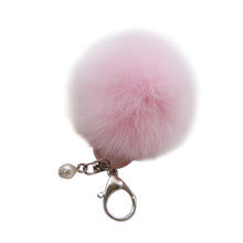 Fluffy Ball Keychain Cute Keychains Simulation Rabbit Fur Ball Key Chain For Car Key Ring Bag Pendant Chains Sliver IMY66