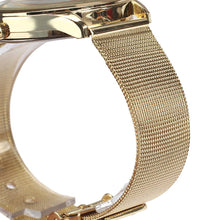 Geneva Womens Classic Golden Watch Luxury Stainless Steel Mesh Quartz Wrist Watch montre femme relogio feminino IMY66