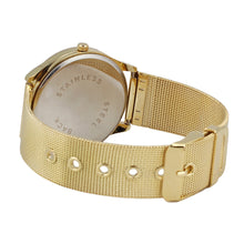 Geneva Womens Classic Golden Watch Luxury Stainless Steel Mesh Quartz Wrist Watch montre femme relogio feminino IMY66