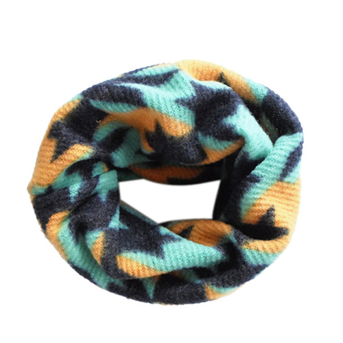 Baby Girls Boys Child Warm Scarf Printed Neckerchief O Ring Scarf Thicken Cotton O Ring Neck Collar IMY66