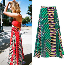 Long Maxi Skirt For Women Printed Chiffon Boho Style Skirt Full Length A Line Skirts Femme Saias IMY66