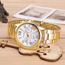 Quartz Dress Watches Women Roman Numerals Luxury Stainless Steel Wrist Watch Reloj Mujer Relogio Golden IMY66