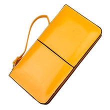 Retro Solid Color Card Holder Long Purse PU Leather Handbags Clutch bag Stitching Lady Women Wallet IMY66
