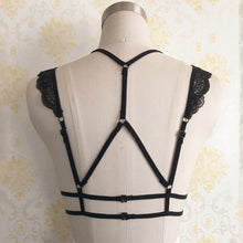 Sexy Women Floral Lace Bra Black Lingerie Bustier Sheer Bralette Unpadd Camis Crossback Brassiere Sleepwear Crop Top IMY66