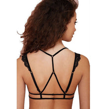 Sexy Women Floral Lace Bra Black Lingerie Bustier Sheer Bralette Unpadd Camis Crossback Brassiere Sleepwear Crop Top IMY66