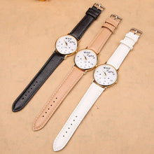 Style Watches Women WHO CARES Letter Printed Casual PU Leather Watch Analog Quartz Wrist Watch relojes mujer IMY66