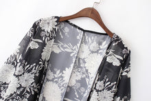Women Floral Printed Gauze Blouses Kimono Cardigan Coat Jacket Designer Vestideo blusa feminino IMY66