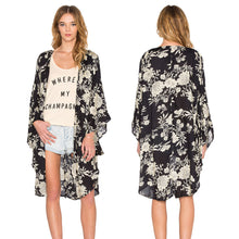 Women Floral Printed Gauze Blouses Kimono Cardigan Coat Jacket Designer Vestideo blusa feminino IMY66