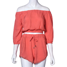 Style Casual 2 Pieces Set Dress Women's Sexy Off Shoulder Solid Color Lace Dress Suit Beach Wear vestidos IMY66