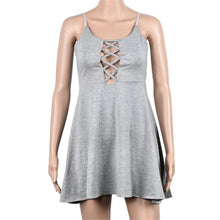 Women Bandage Dress Camisole Dress V Collar Beach Dress vestidos femininos IMY66