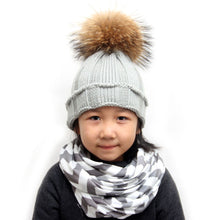 Children Kids baby Raccoon Fox Fur Hats Knitted Wool Hemming Hat Caps For Boys Girls Toddler bonnet enfant IMY66