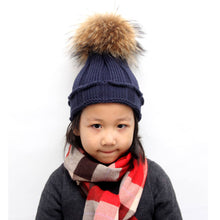 Children Kids baby Raccoon Fox Fur Hats Knitted Wool Hemming Hat Caps For Boys Girls Toddler bonnet enfant IMY66