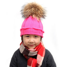 Children Kids baby Raccoon Fox Fur Hats Knitted Wool Hemming Hat Caps For Boys Girls Toddler bonnet enfant IMY66