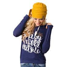 Women Casual Tops T-Shirts Long Sleeve Hooded Letter Print Sweatshirt Jumper Sweater Pullover Tops IMY66