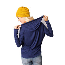 Women Casual Tops T-Shirts Long Sleeve Hooded Letter Print Sweatshirt Jumper Sweater Pullover Tops IMY66