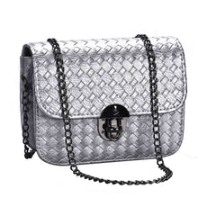 Women Girl Luxury PU Leather Mini Small Woven Pattern Chain Crossbody Shoulder Bag Handbag Messenger IMY66