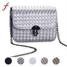 Women Girl Luxury PU Leather Mini Small Woven Pattern Chain Crossbody Shoulder Bag Handbag Messenger IMY66