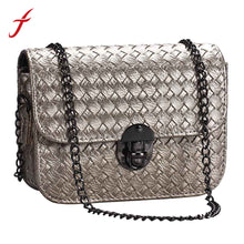 Women Girl Luxury PU Leather Mini Small Woven Pattern Chain Crossbody Shoulder Bag Handbag Messenger IMY66