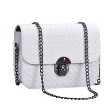 Women Girl Luxury PU Leather Mini Small Woven Pattern Chain Crossbody Shoulder Bag Handbag Messenger IMY66