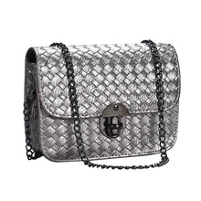 Women Girl Luxury PU Leather Mini Small Woven Pattern Chain Crossbody Shoulder Bag Handbag Messenger IMY66