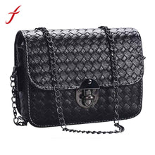 Women Girl Luxury PU Leather Mini Small Woven Pattern Chain Crossbody Shoulder Bag Handbag Messenger IMY66