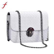 Women Girl Luxury PU Leather Mini Small Woven Pattern Chain Crossbody Shoulder Bag Handbag Messenger IMY66