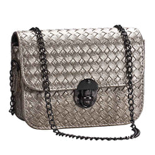 Women Girl Luxury PU Leather Mini Small Woven Pattern Chain Crossbody Shoulder Bag Handbag Messenger IMY66