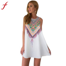 Women Lady Casual Sleeveless Dress Digital Printing Party Evening Beach Mini Dress vestidos IMY66