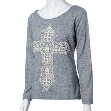 Women Long Sleeve Loose Patchwork Lace Knitted Sweater Casual Top Pullovers Tee Shirt Women Clothes IMY66